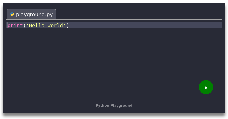 Python Playground