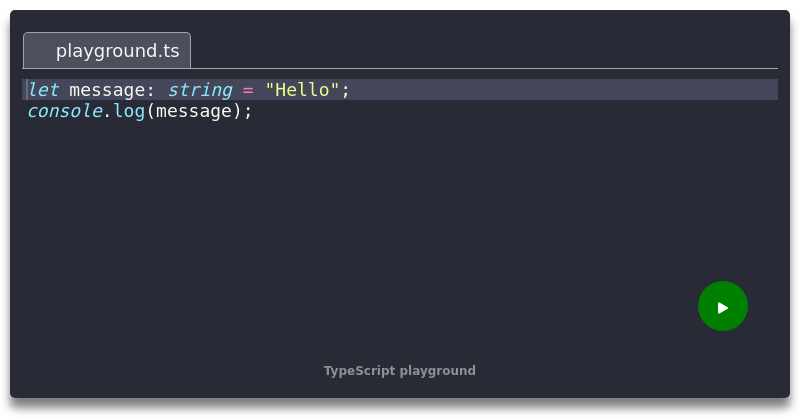TypeScript playground