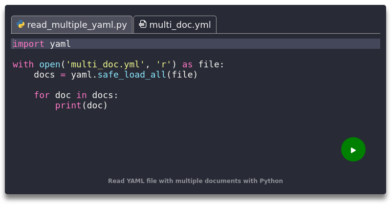 Read Yaml File With Multiple Documents With Python Python Code Hot Sex Picture 5829