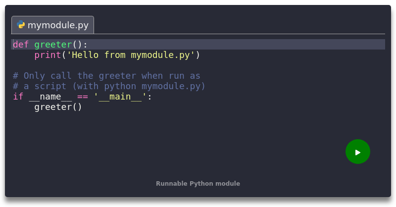Runnable Python module