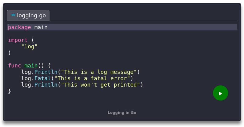 Logging in Go