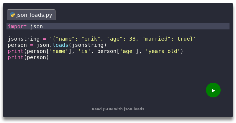 Read JSON with json.loads